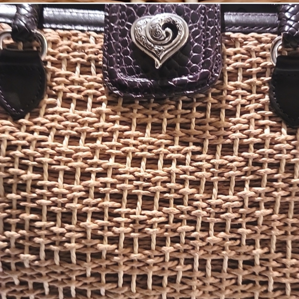 VINTAGE💜 BRIGHTON Woven Jute Handbag - Picture 5 of 16